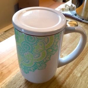 RARE, RETIRED David's Tea Fresh Mint Mandala Cup